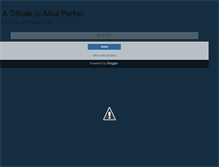 Tablet Screenshot of aliceparkertribute.blogspot.com