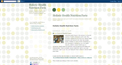 Desktop Screenshot of holistichealthnutritionfacts.blogspot.com