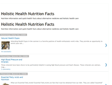 Tablet Screenshot of holistichealthnutritionfacts.blogspot.com