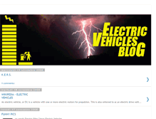 Tablet Screenshot of electricvehiclesblog.blogspot.com