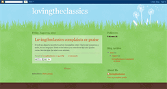 Desktop Screenshot of lovingtheclassics.blogspot.com