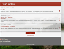 Tablet Screenshot of iheartwritingclass.blogspot.com