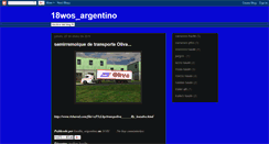 Desktop Screenshot of 18wosargentino.blogspot.com