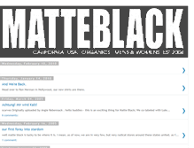 Tablet Screenshot of matteblackclothing.blogspot.com