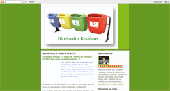 Desktop Screenshot of direitodosresiduos.blogspot.com