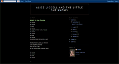 Desktop Screenshot of aliceliddellandthelittlesheknows.blogspot.com