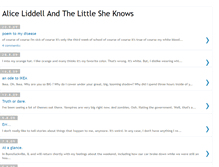 Tablet Screenshot of aliceliddellandthelittlesheknows.blogspot.com