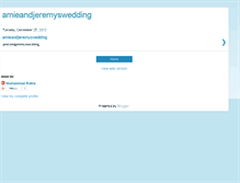 Tablet Screenshot of amieandjeremyswedding.blogspot.com