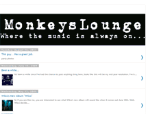 Tablet Screenshot of monkeyslounge.blogspot.com