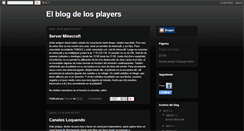 Desktop Screenshot of elblogdelosplayers.blogspot.com