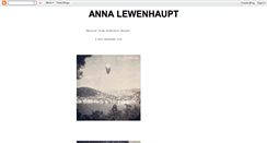 Desktop Screenshot of annalewenhaupt.blogspot.com