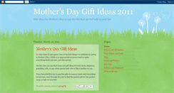 Desktop Screenshot of mothersdaygiftideas2011.blogspot.com