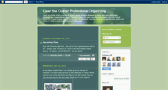 Desktop Screenshot of cleartheclutterprofessionalorganizing.blogspot.com