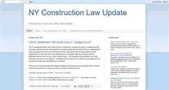 Desktop Screenshot of newyorkconstructionlawupdate.blogspot.com