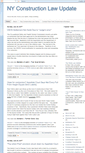 Mobile Screenshot of newyorkconstructionlawupdate.blogspot.com
