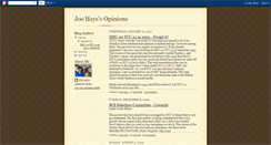 Desktop Screenshot of joehaysopinions.blogspot.com