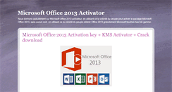 Desktop Screenshot of microsoftoffice2013-activator.blogspot.com