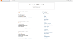 Desktop Screenshot of haiku-project.blogspot.com