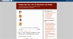 Desktop Screenshot of healthydiettips.blogspot.com