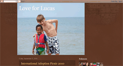 Desktop Screenshot of loveforlucas.blogspot.com