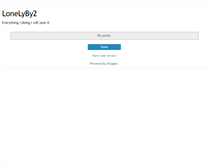 Tablet Screenshot of lonelyby2.blogspot.com