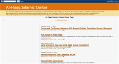 Desktop Screenshot of alhaqqislamiccenter.blogspot.com
