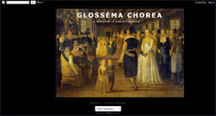 Desktop Screenshot of glossema-chorea.blogspot.com