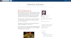 Desktop Screenshot of potato-patato.blogspot.com