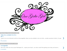 Tablet Screenshot of onegirliegirl.blogspot.com