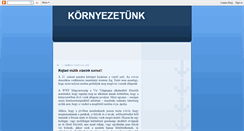 Desktop Screenshot of kornyezetunk.blogspot.com
