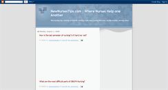 Desktop Screenshot of newnursetips.blogspot.com