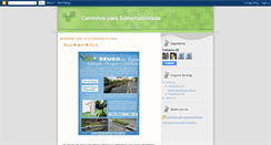 Desktop Screenshot of caminhossustentabilidade.blogspot.com