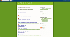 Desktop Screenshot of lavidaesunfestival.blogspot.com