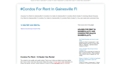 Desktop Screenshot of condosforrentingainesvillefl.blogspot.com