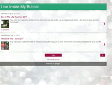 Tablet Screenshot of liveinsidemybubble.blogspot.com