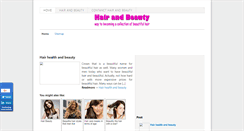 Desktop Screenshot of hair-andbeauty.blogspot.com