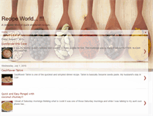 Tablet Screenshot of myworldofvegrecipes.blogspot.com