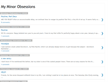 Tablet Screenshot of myminorobsessions.blogspot.com