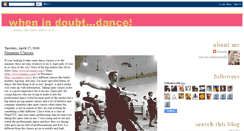 Desktop Screenshot of dancewhenindoubt.blogspot.com