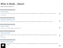 Tablet Screenshot of dancewhenindoubt.blogspot.com