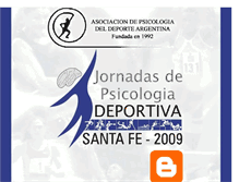 Tablet Screenshot of jornadaspsicodeportiva.blogspot.com