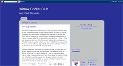 Desktop Screenshot of harrowcricketclub.blogspot.com