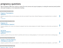 Tablet Screenshot of pregnancy-questions.blogspot.com