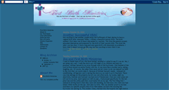 Desktop Screenshot of firstbirthministries.blogspot.com