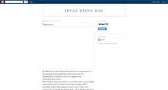 Desktop Screenshot of irfanbeingbad-irfan.blogspot.com