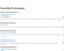 Tablet Screenshot of dreambigtechnologies.blogspot.com