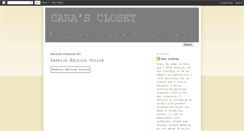 Desktop Screenshot of carasclosetfashionistasista.blogspot.com