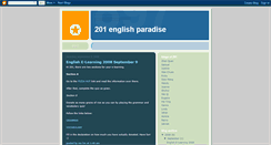 Desktop Screenshot of 201english.blogspot.com