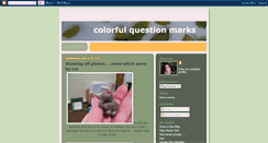 Desktop Screenshot of colorfulquestionmarks.blogspot.com