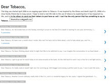 Tablet Screenshot of deartobacco.blogspot.com